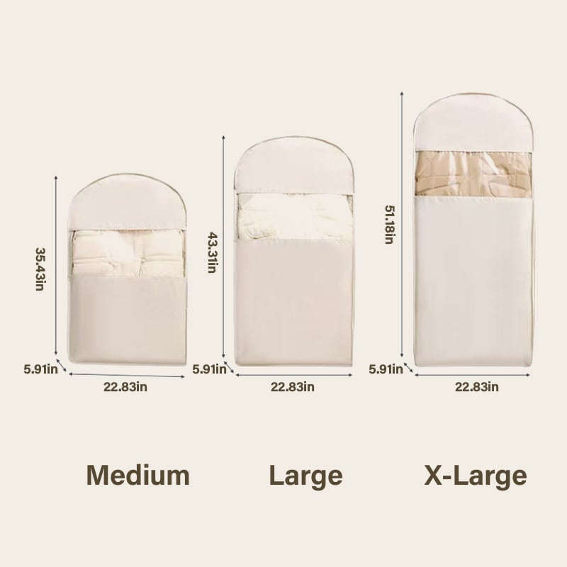 ❤️🔥2026 Space Saving Hanging Garment Bag with Self Compression Zipper