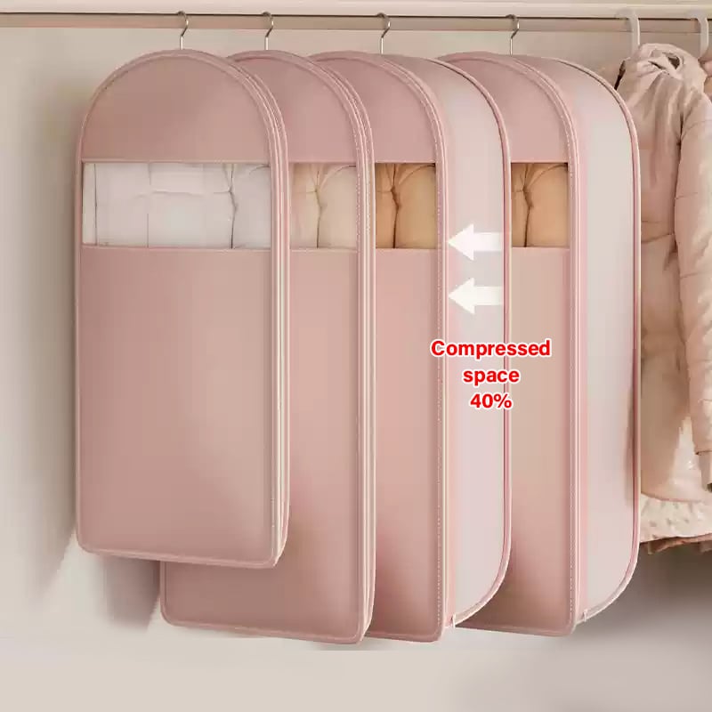 ❤️‍🔥2026 Space Saving Hanging Garment Bag with Self Compression Zipper