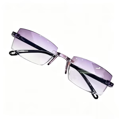 [SEE NEAR, MID & FAR — WITH ONE PAIR]-Smart Zoom Multi-Zone Reading Glasses