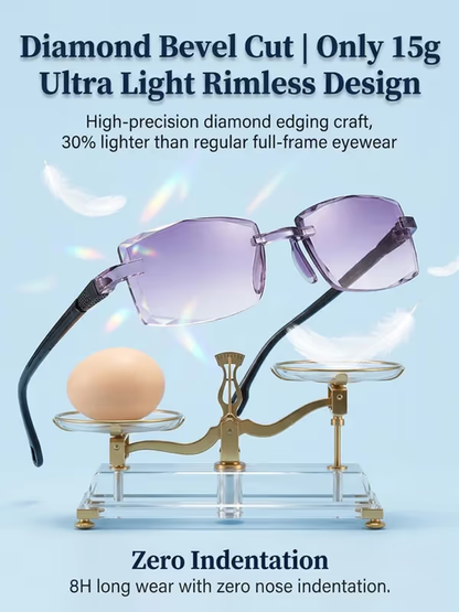 [SEE NEAR, MID & FAR — WITH ONE PAIR]-Smart Zoom Multi-Zone Reading Glasses