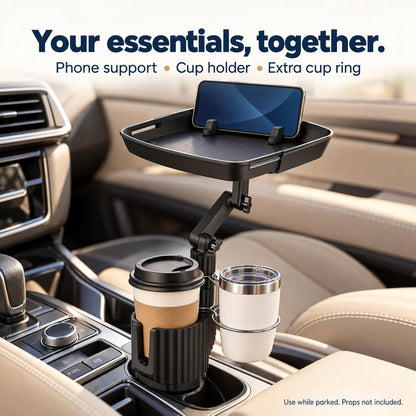 Universal 360° Swivel Car Cup Holder Tray