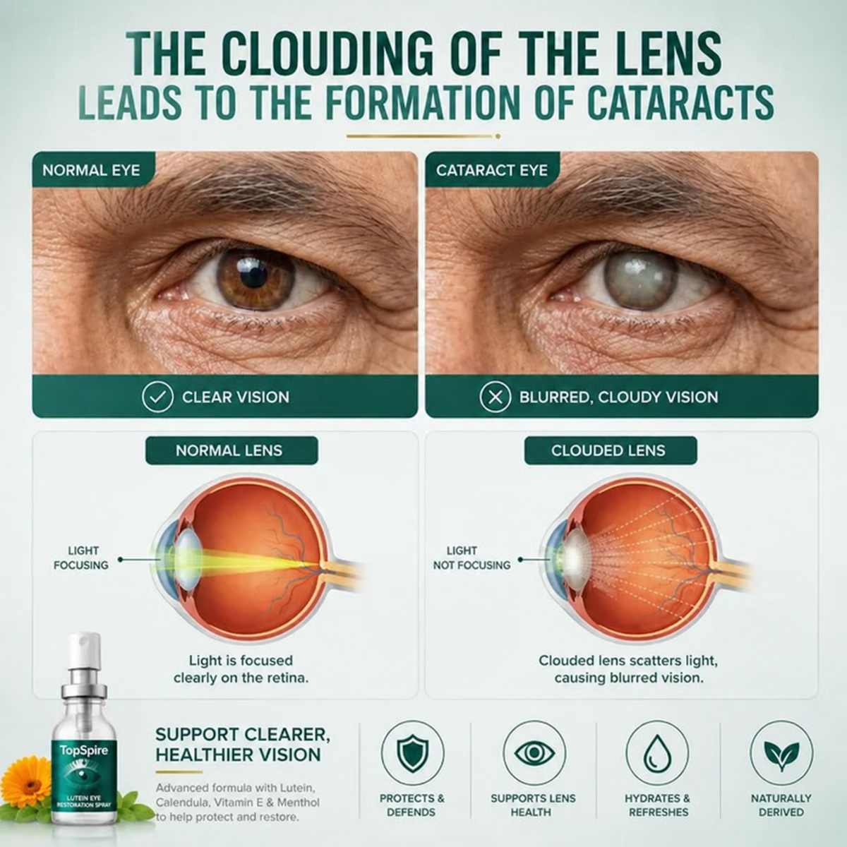 TopSpire® Lutein Eye Care Spray — 10-Second Daily Routine