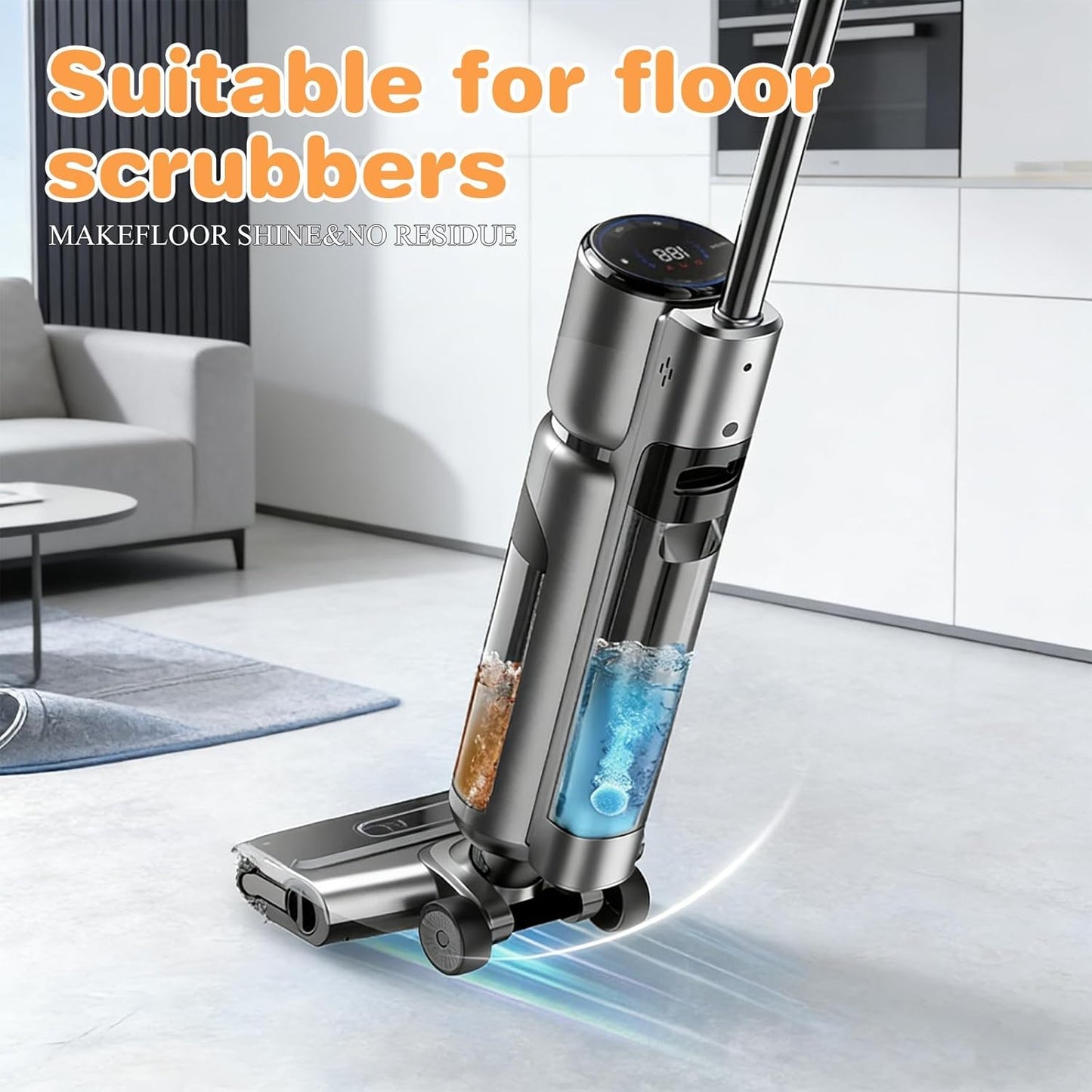 24PCS-Pack Floor Cleaning Tablets available in lemon or mint scent eco-safe materials remove grime and odors effectively dries quickly with no residue for all household floor cleaning