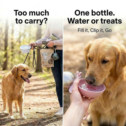 2-in-1 Portable Dog Water Bottle with Treat Dispenser