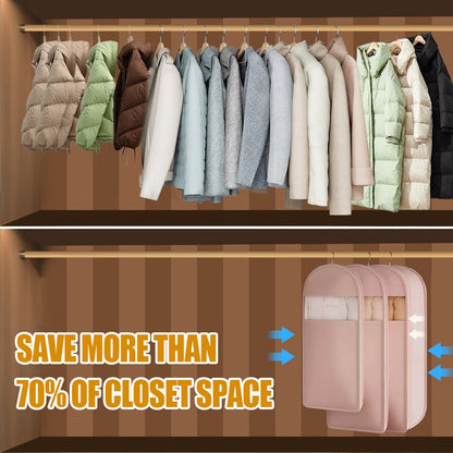 ❤️‍🔥2026 Space Saving Hanging Garment Bag with Self Compression Zipper