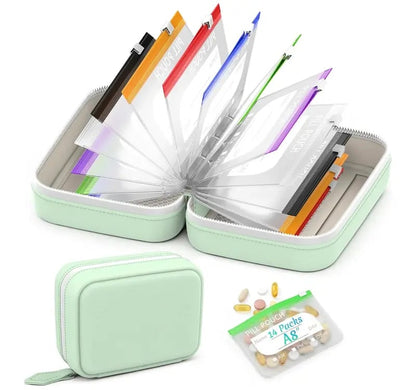 A8 Waterproof Pill Pouch Set – 7 to 14 Days of Meds & Vitamins💧Waterproof & Crush-Resistant Shell