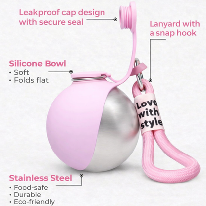 2-in-1 Portable Dog Water Bottle with Treat Dispenser