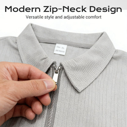 🎁2026 New Arrivals 50% OFF💥Summer Zip-Neck Shirt & Shorts Set – Breathable, Lightweight & Effortlessly Stylish ☀️🌬️🔥【Limited Time】