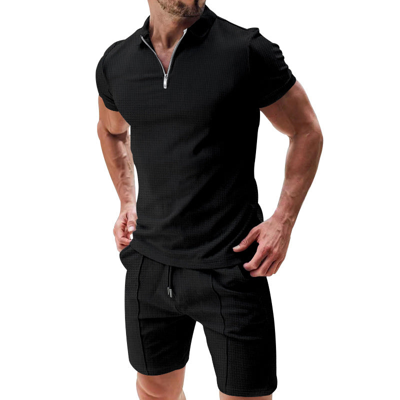 🎁2026 New Arrivals 50% OFF💥Summer Zip-Neck Shirt & Shorts Set – Breathable, Lightweight & Effortlessly Stylish ☀️🌬️🔥【Limited Time】
